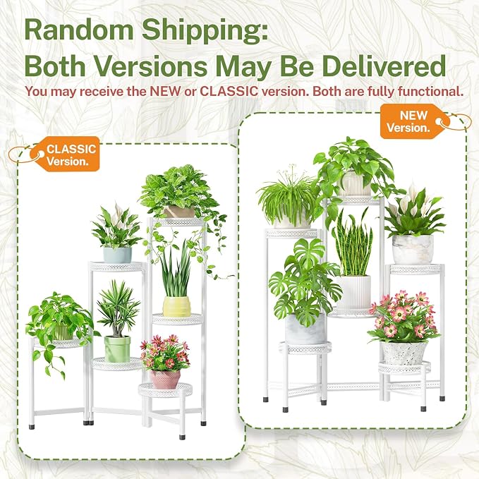 iDavosic.ly Plant Stand Indoor Outdoor, 6 Tier Iron Corner Shelf, Folding Multi - Image 2