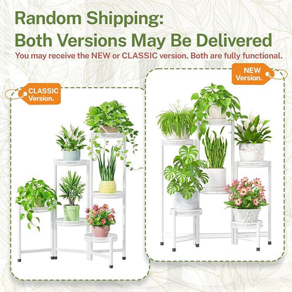 iDavosic.ly Plant Stand Indoor Outdoor, 6 Tier Iron Corner Shelf, Folding Multi - Image 2