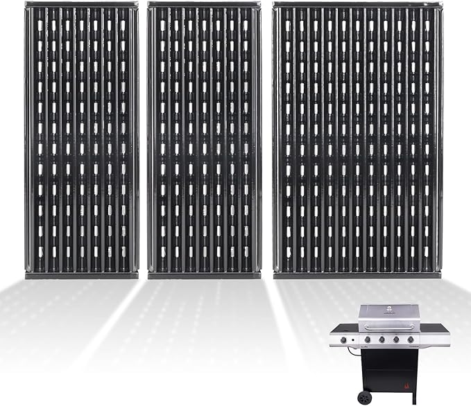 17" Infrared Grill Grates for Charbroil Performance 4 Burner 463365021 463352521 463354021 463365522, Porcelain Steel Emitter Plate for Charbroil Grill Replacement Parts G426-0004-W1 G426-0005-W1