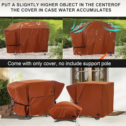 NettyPro Griddle Cover for Blackstone 28" Griddle with Single Shelf, Waterproof Heavy Duty 2 Burner Flat Top Gas Grill Cover 28 inch Cooking Station Camping, Brown
