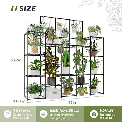 GENTINGBRO Metal Plant Stand Outdoor 63" Tall Plant Shelf - Image 6