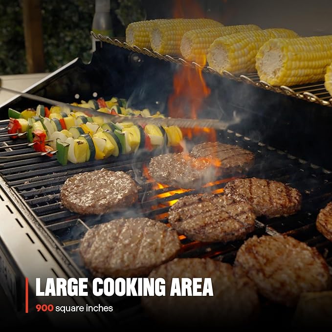 Monument Grills 6-Burner Convertible Natural Gas Smart bbq Grill Stainless Steel Denali 605 with Rotisserie Kit