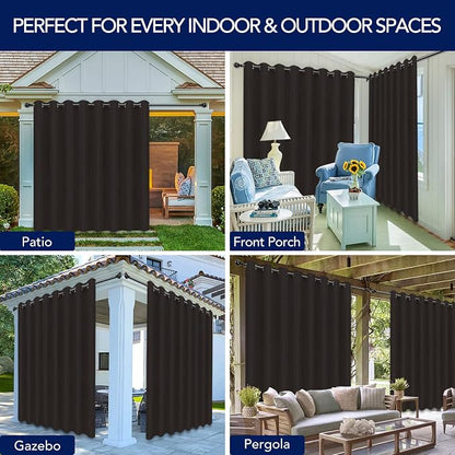 PureFit Outdoor Curtains for Patio Waterproof Weatherproof Outside Curtains | - Image 5