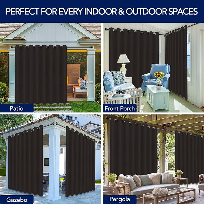 PureFit Outdoor Curtains for Patio Waterproof – Weatherproof, UV and Fade - Image 5