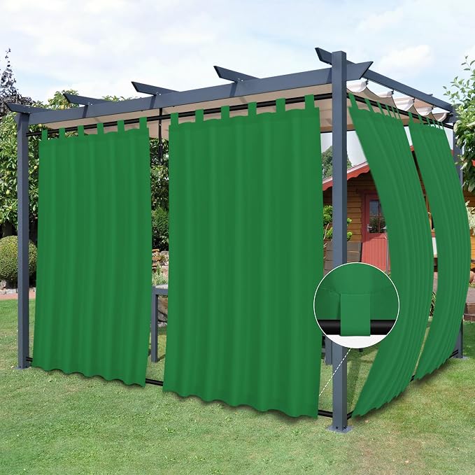 Easy-Going Outdoor Patio Curtains 2 Panels, 54x108 inch, Porch and Pergola by Easy-Going