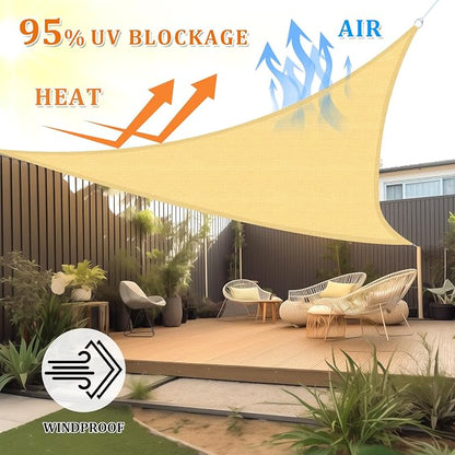 Shade&Beyond Custom Sun Shade Sail 13'x13'x13' Triangle Sun Sail Shades Patio - Image 2
