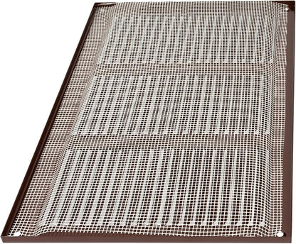 Repa Market 12x8 Inch Air Vent Cover/Brown Galvanized Steel Louvered Grill Cover with Mesh Screen/Wall or Ceiling Vent/Durable Flush Mount HVAC Register for Indoor and Outdoor Ventilation
