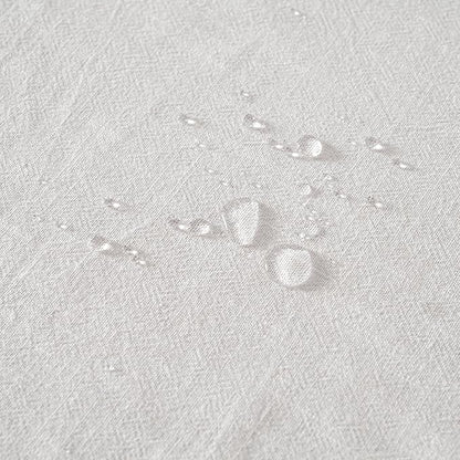 MIULEE White Linen Cotton Blend Tablecloth Rectangle, Luxury Waterproof Stain Resistant Durable Farmhouse Oblong Table Cloth for Dining Party Christmas Weddings Birthday Picnic Events, 52 x 70 inch