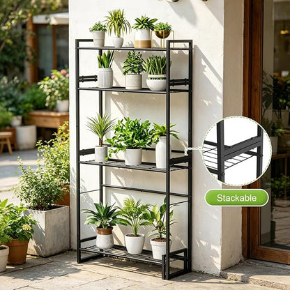 VyGrow Plant Stand, 4 Tier Stackable Tiered Plant Stand, Scalable Heavy Duty - Image 4