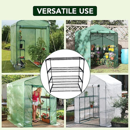 4-Tier Durable Powder-Coated Steel Plant Stands - Image 7