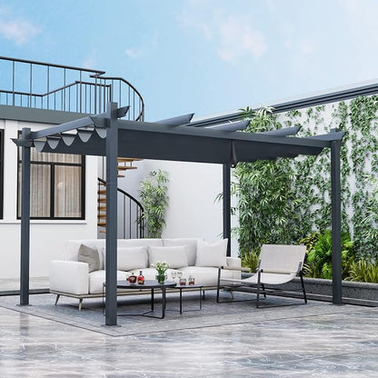 Tangkula 10x13 Ft Pergola, Heavy-Duty Aluminum Outdoor Pergola by TANGKULA