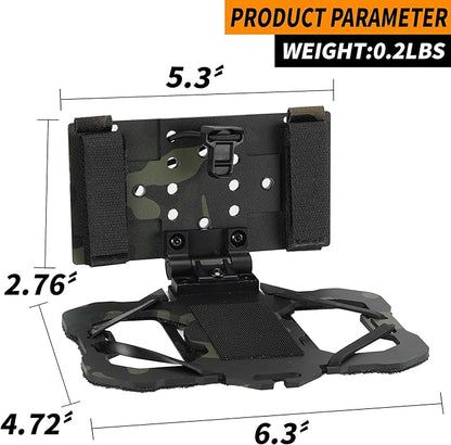 Tactical Phone Holder Available in Full Size Plate Carrier Phone Mount Adjust Nylon Molle Phones Holder for Tactical,Car,Office (MCBK)