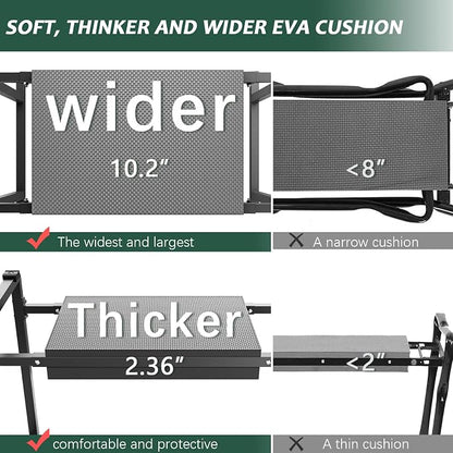 Garden Kneeler and Seat, 10.2" Wider Heavy Duty Thick - Image 3
