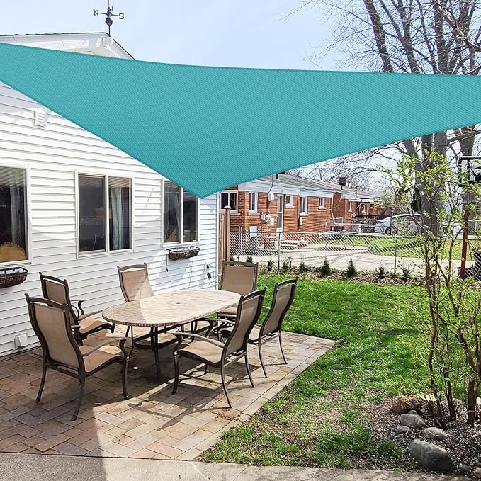Windscreen4less 6' x 6' x 6' Sun Shade Sail Triangle Outdoor Canopy Cover UV by Windscreen4less