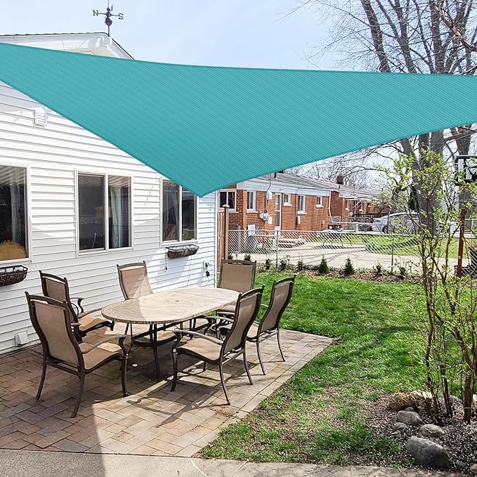 Windscreen4less 8' x 8' x 8' Sun Shade Sail Triangle Outdoor Canopy Cover UV by Windscreen4less