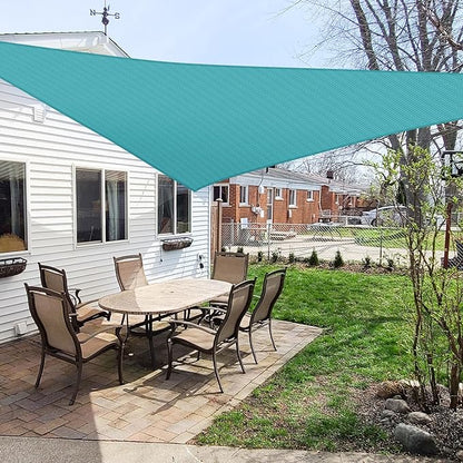 Windscreen4less 14' x 14' x 14' Sun Shade Sail Triangle Outdoor Canopy Cover UV by Windscreen4less