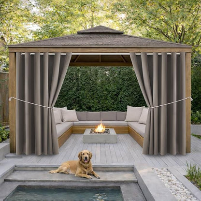 DIVA EN CAMINO DEC Outdoor Patio Curtain Waterproof Darkening Thermal Insulated by DivaenCamino