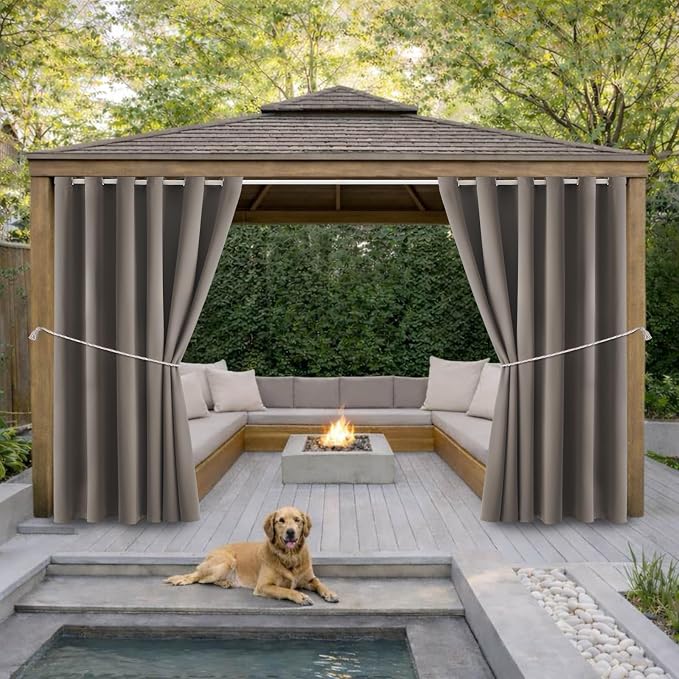 Waterproof Outdoor Curtain W84 x L84 by DivaenCamino