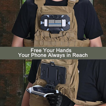 Tactical Plate Carrier Phone Mount, Universal Molle Phone Holder,Tactical Phone Holder Foldable Navigation Board for Tactical Vest Attachments