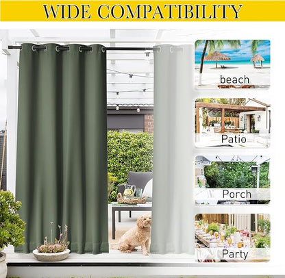 NICETOWN 2 PCs Waterproof Outdoor Curtains - Image 7