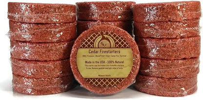 Midwest Hearth Cedar Fire Starters (16 Pack - Up to 64 Fires) Made in USA