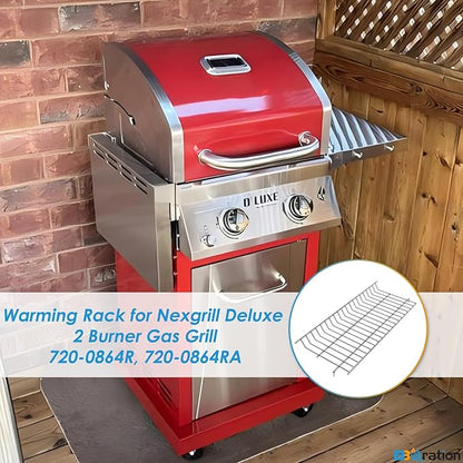 Warming Rack for Nexgrill Grill Parts 720-0864R 720-0864RA, Grill Top Rack for Nexgrill 720-0864R, Grill Warming Rack for Nexgrill Deluxe 2 Burner Replacement Parts