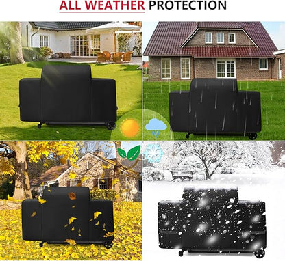 Outdoor Heavy Duty Waterproof Pellet Grill Cover for Traeger Woodridge Pro Grill Woodridge Elite Grill,Grill Cover for Traeger Grills BAC776 Full-Length All Weather Grill Cover Accessory,Black