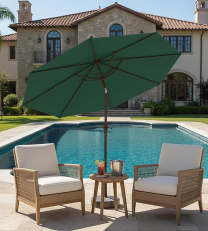 9FT Auto-Tilt Patio Umbrella|Outdoor Market Table Umbrella - Image 6