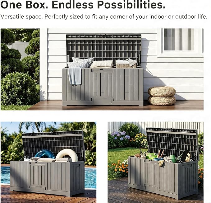 100 Gallon Resin Deck Box, Package Delivery Box - Image 4