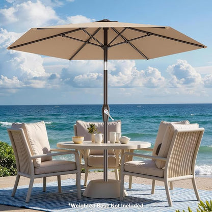 7.5FT Patio Umbrella Table Market Umbrella w/Tilt and Crank, Heavy-Duty Outdoor - Image 7