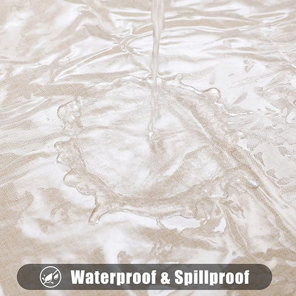 Smiry Rectangle Table Cloth 60x102 Inch, Waterproof Wipeable Vinyl Tablecloths Protector, Oil Spill Proof Plastic Table Cover for Dining, Picnic, Camping, Outdoor, Clear