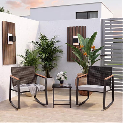 Gizoon 3 Pieces Rocking Patio Bistro Set | - Image 2