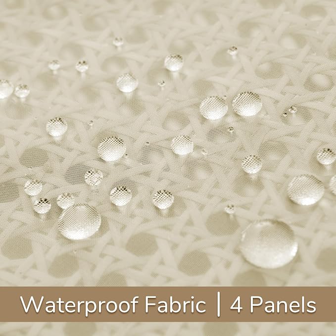 Outdoor Sheer Curtains for Patio Waterproof, 4 Panels Rod Pocket Indoor/Outdoor - Image 5
