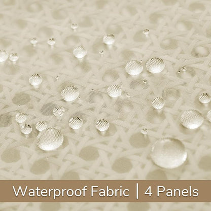 Outdoor Sheer Curtains for Patio Waterproof, 4 Panels Rod Pocket Indoor/Outdoor - Image 5