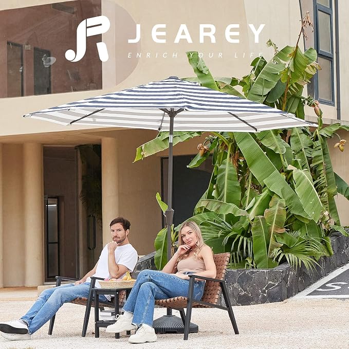 JEAREY 9FT Outdoor Patio Umbrella, Market Umbrella - Image 6