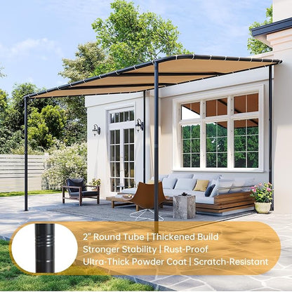 10x12 Lean to Pergola Outdoor Gazebo - Image 5
