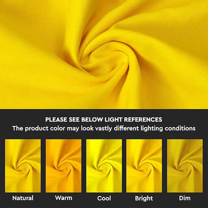 Encasa XO Table Runner 13"x48" Long | Cotton Canvas Fabric | Sunbeam Yellow Solid Color | Machine Washable & Durable