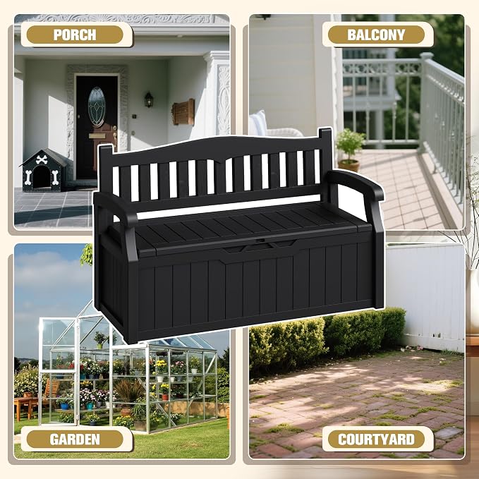 80-Gallon Outdoor Storage Bench - Image 5