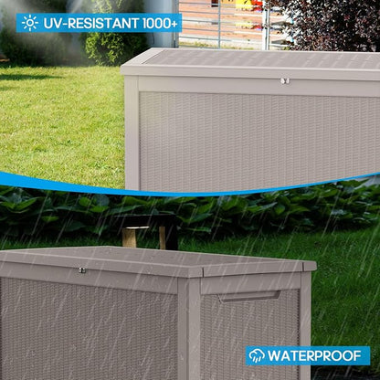 261 Gallon Outdoor Deck Box, Lockable Waterproof Outdoor Storage Boxes - Image 2