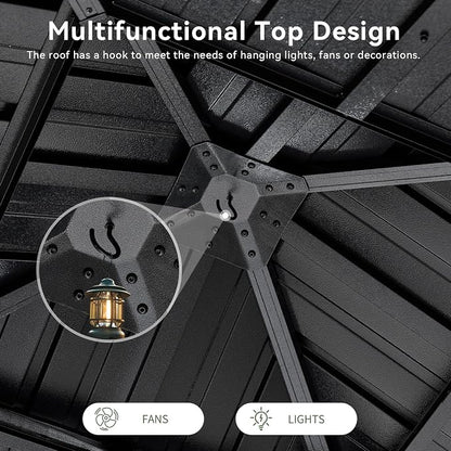 Aoxun Gazebo 12x12 Hardtop Gazebo - Image 7