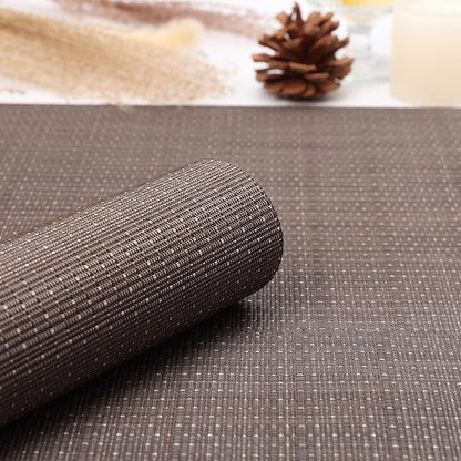 Myir JUN Table Runner, Vinyl Table Runner Indoor 55 Inch Long Arbitrarily Cropped Runner for Table Heatproof for Home Party (Coffee, 15 x 55 inch)