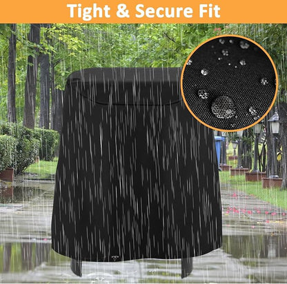 Grill Cover for Weber Lumin Electric Grill with Stand, Waterproof Cover for Weber Lumin/Compact with Stand Grill Accessories, Replacement for 7196 Cover, 600D Outdoor BBQ Cover