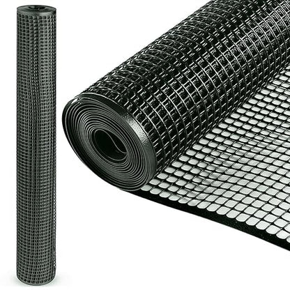 ZEBRO Plastic Hardware Mesh Screen & Fence Roll (2' x 15' - Green) - Plastic Indoor or Outdoor Balcony, Patio & Porch Netting - Safety Barrier Plastic Fence to Protect Pets & Kids Around The Home