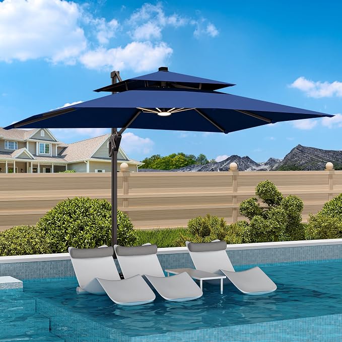 9' X 12' Cantilever Patio Outdoor Umbrella by MPLShade