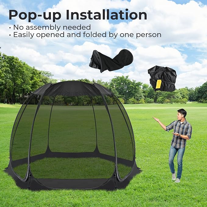 Alvantor Pop Up Screen House Tent, Instant Outdoor Gazebo - Image 3