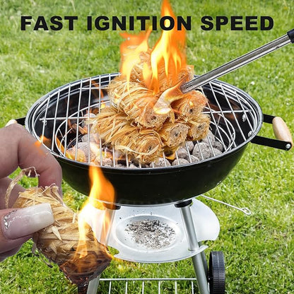 110 Pcs Fire Starter - Natural Fire Starters for Fireplace, Pellet Stove, BBQ, Pizza Oven, Fire Pit &Chimney, Fire Starters for Grill, Charcoal Starter
