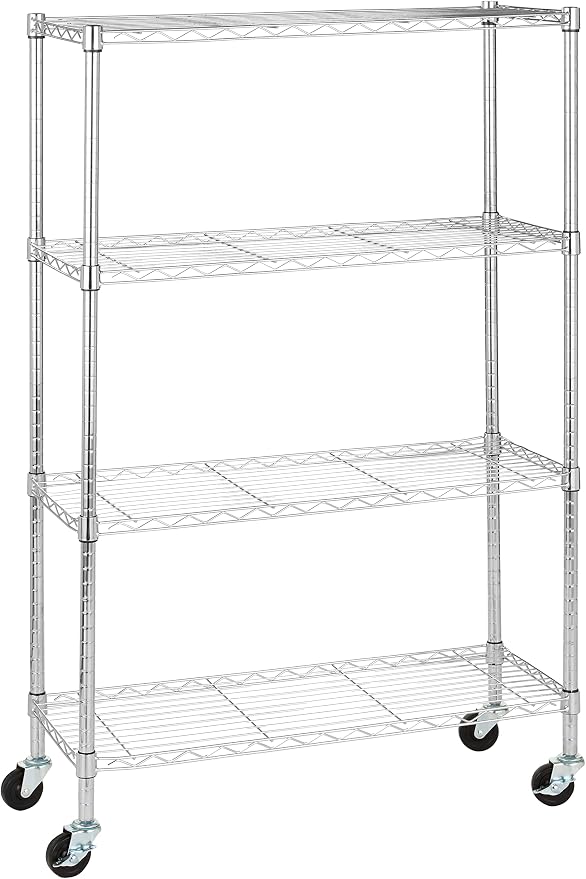 Amazon Basics 4-Shelf Adjustable Heavy Duty Storage Shelving Unit by AmazonBasics