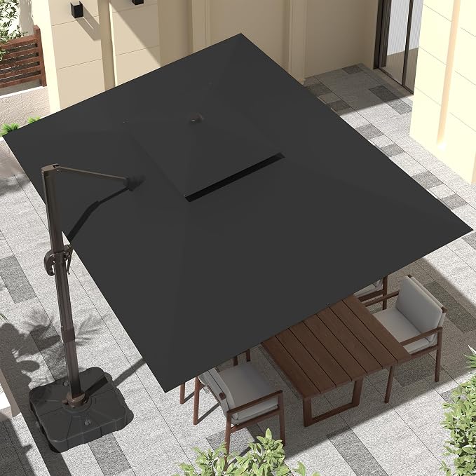 10' X 13' Outdoor Patio Umbrella Large Rectangle Cantilever Umbrella by ORYNTREX