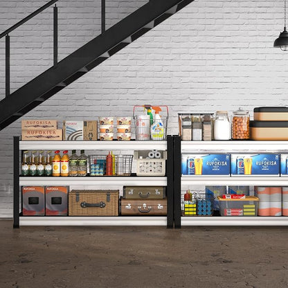 3-Tier Garage Shelving Heavy Duty, 1600lbs Load Capacity Utility Rack Shelves & - Image 2