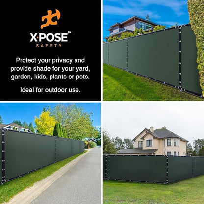 Xpose Safety Privacy Fence Screen 5’ x 50’ (36 Pack) – Heavy Duty Green Mesh with 90% Visibility Block, UV Protection – for Garden, Yard, Nursery, Kennel, Dog Run, Greenhouse
